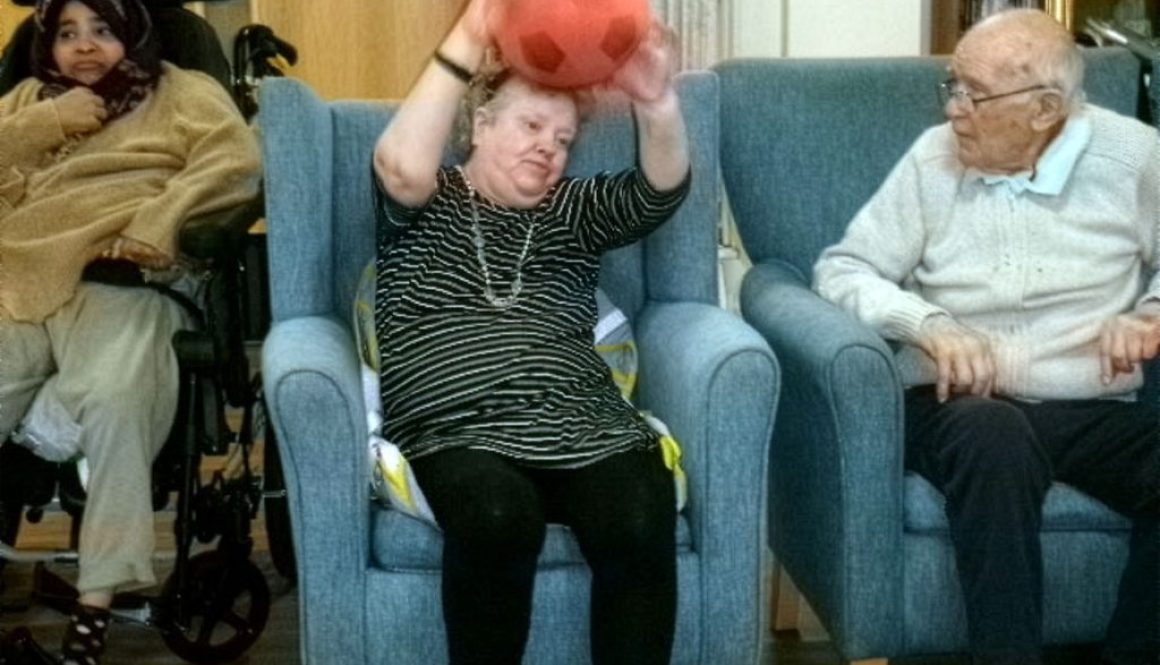 Chair Ball Boosts Spirits at Lister & Sherrington House Nursing Homes in Bradford