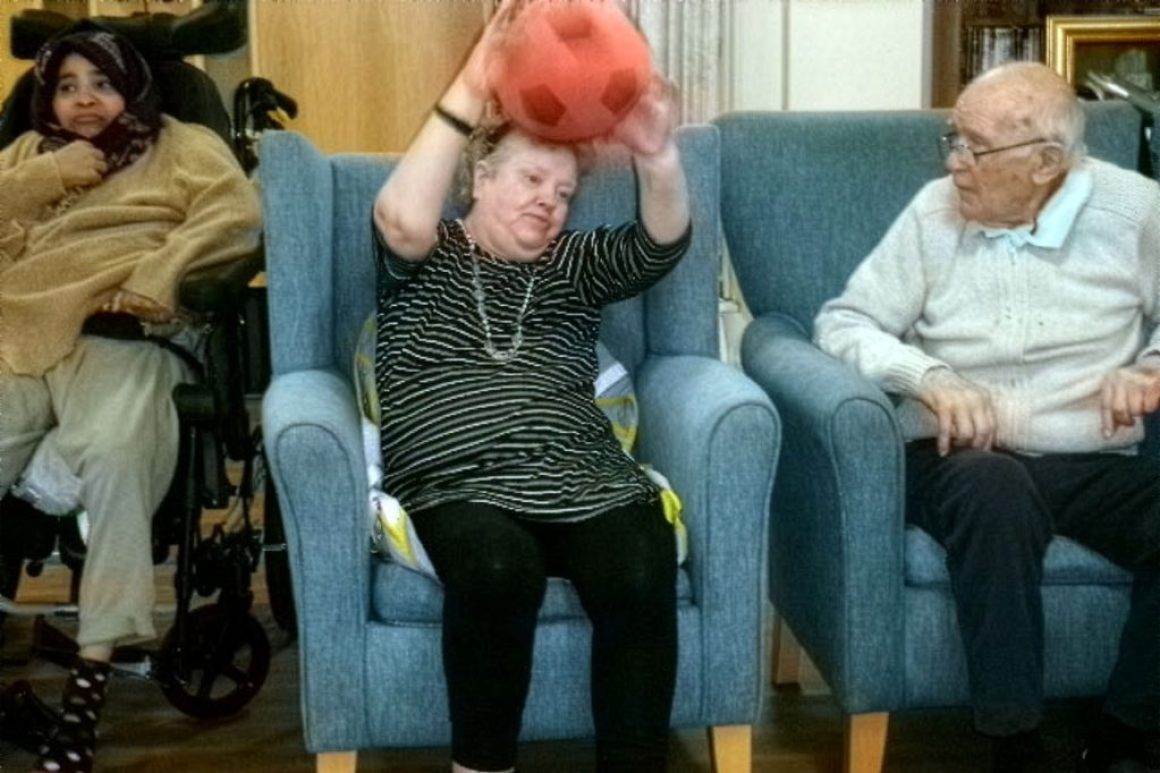 Chair Ball Boosts Spirits at Lister & Sherrington House Nursing Homes in Bradford